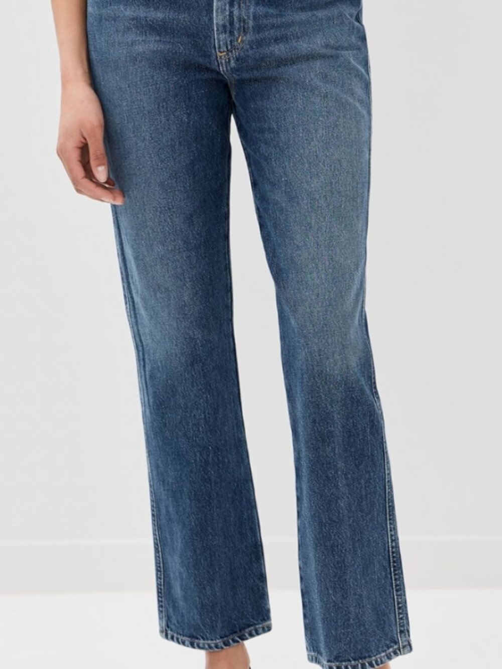 AGOLDE Pinch Waist High Rise Kick Jeans in Placebo